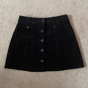 Black Corduroy Skirt